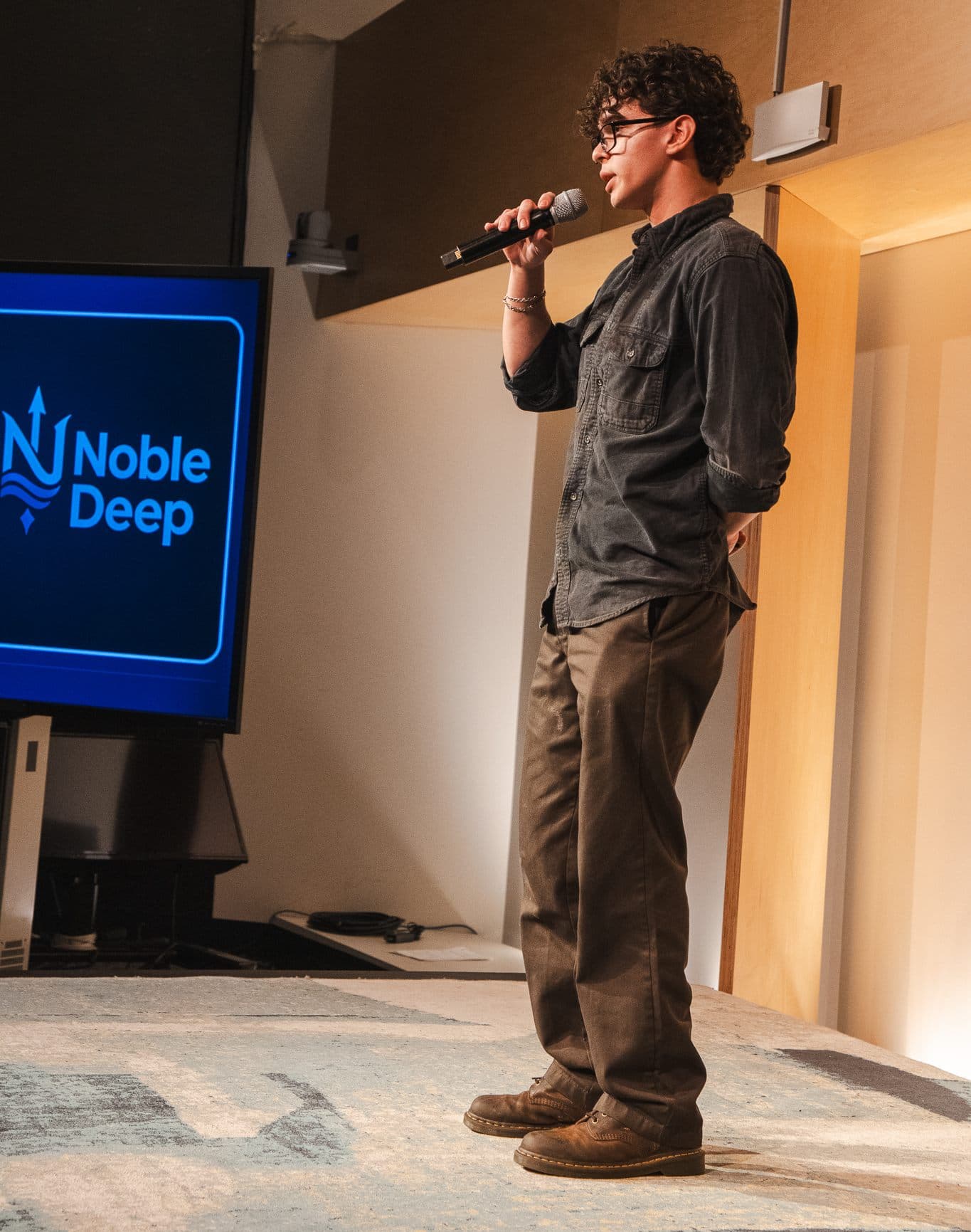 Andrew Jimenez presenting Noble Deep